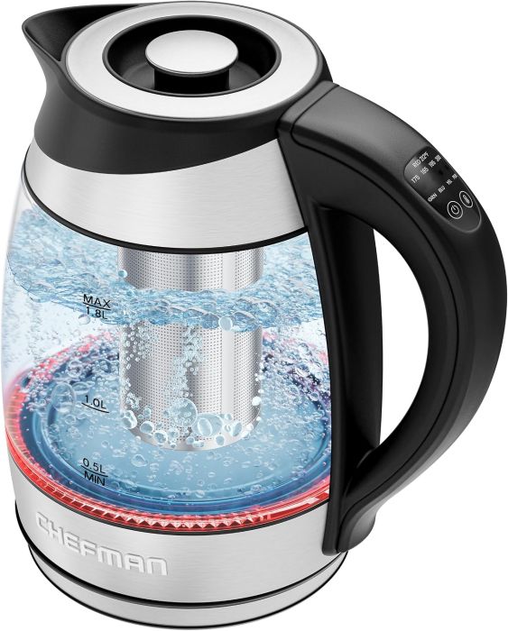 Chefman Electric Kettle with Temp Control and Removable Tea Infuser